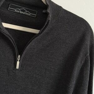 Merino Wool 1/4 Zip Sweater Men S‎ Layer Golf Outdoors Business Warm Work Wear